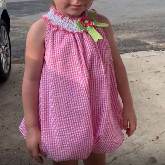 Rare Editions Other - Adorable Pink Gingham Peplum Outfit Size 24M